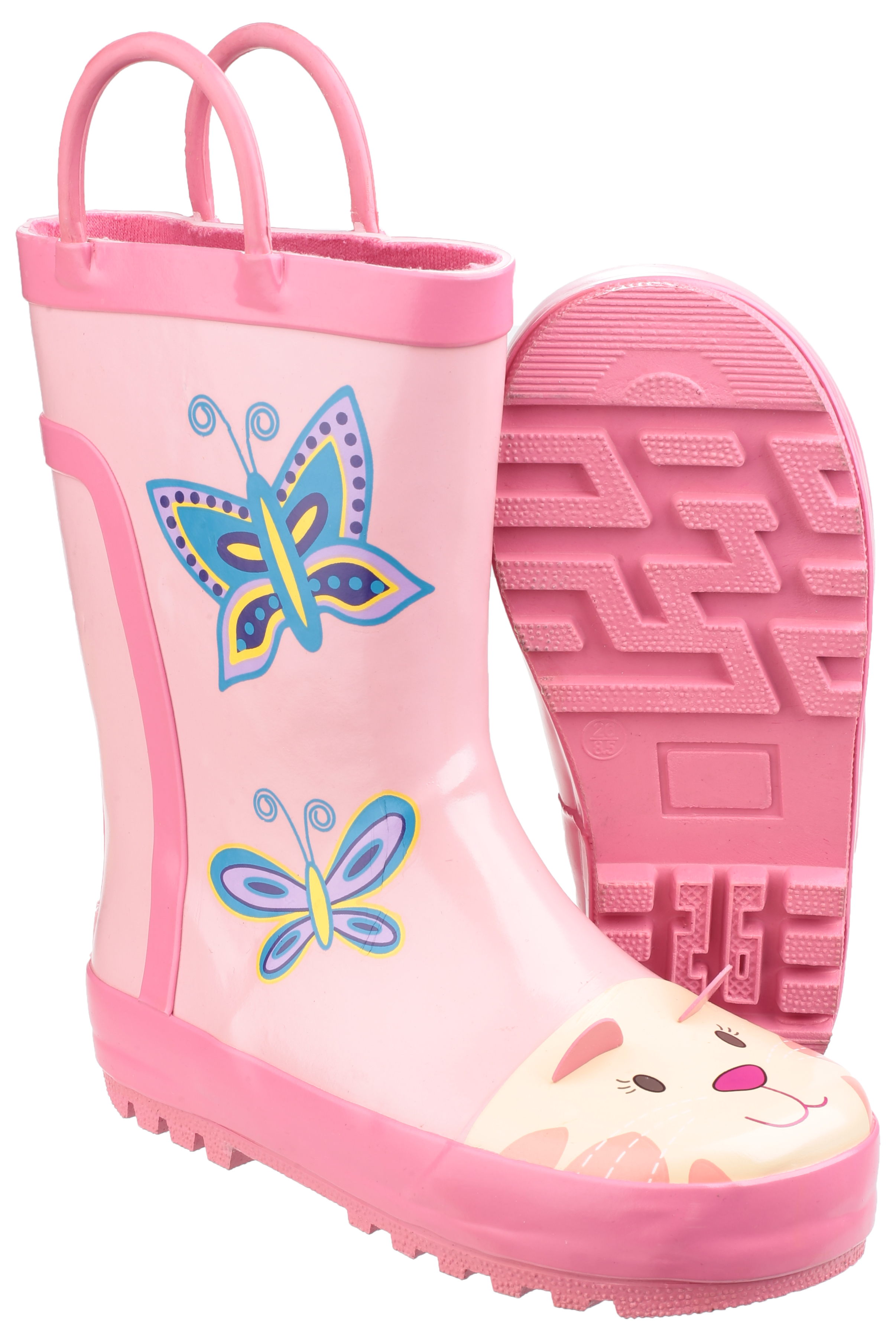 Printed Children Butterfly Wellington Boots
