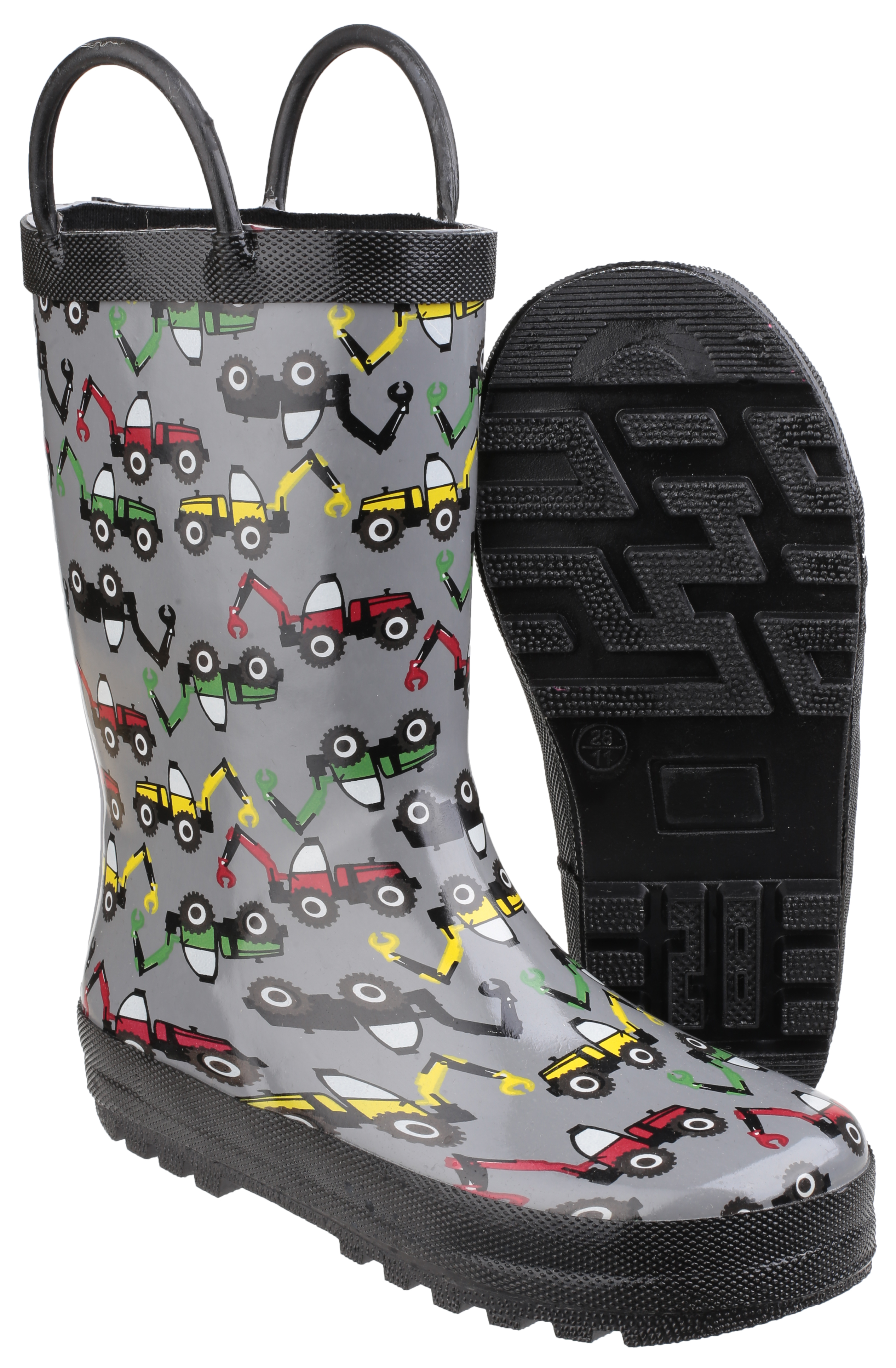 Printed Childrens Digger Wellington Boots