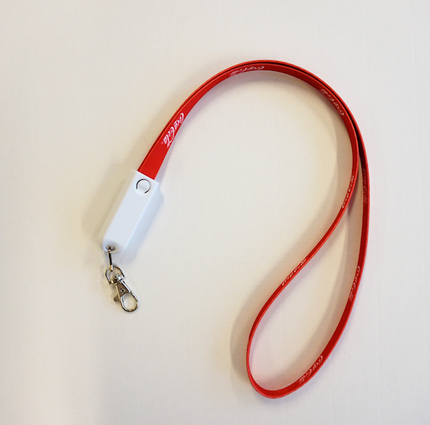 Promotional LENNY D Lanyard 3 in 1 : Micro USB, Lightning and USB type C