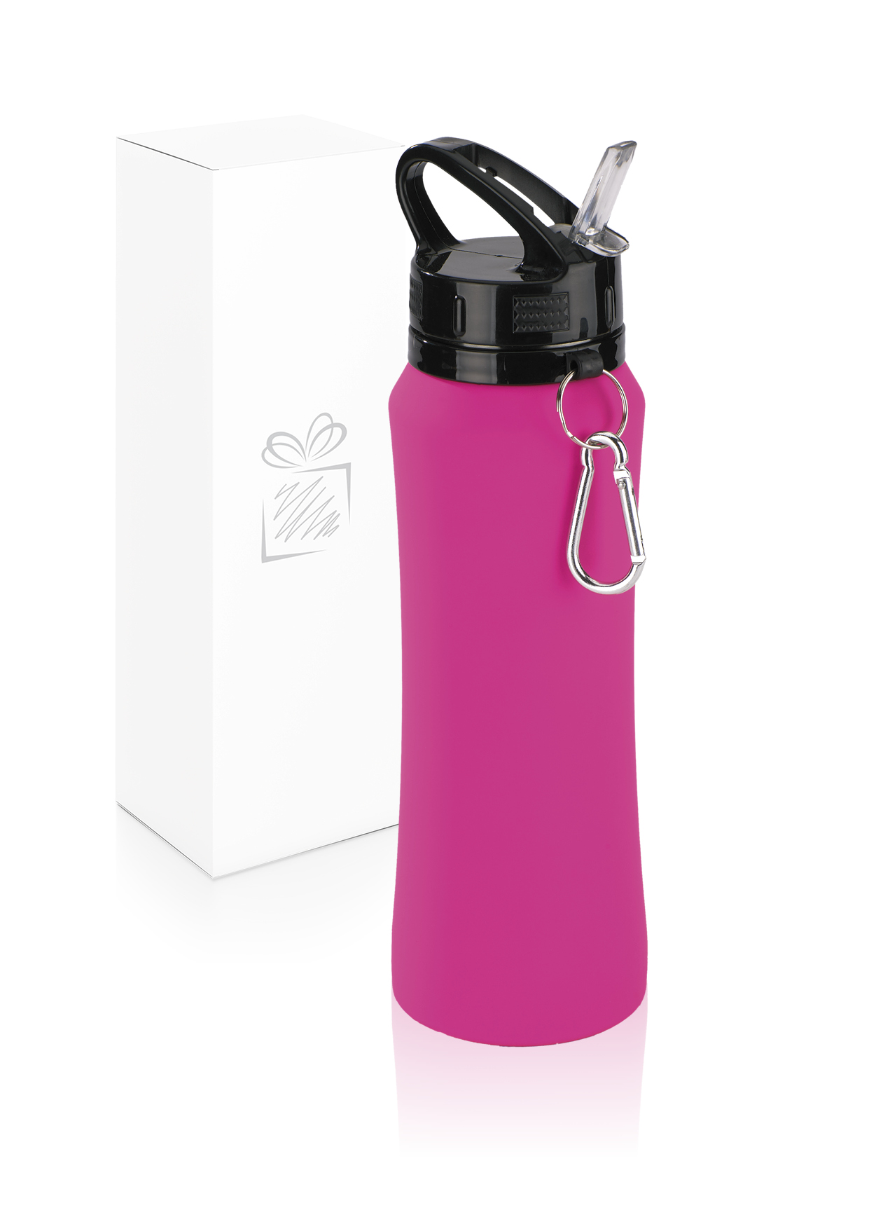 ImPrinted PAINTURISSIMO WATER BOTTLE WITH METAL HOOK 700ML