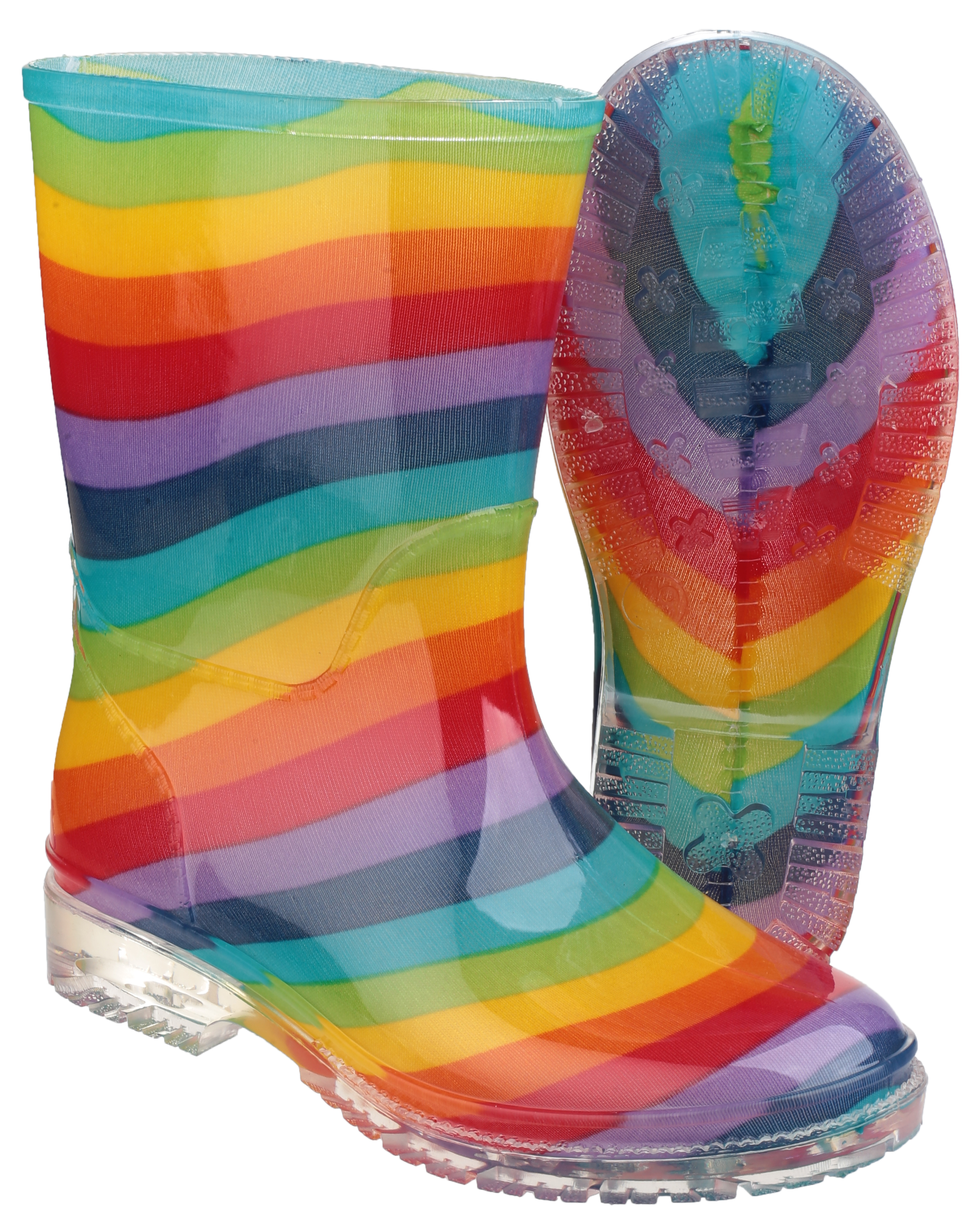 Printed Children Rainbow Wellington Boots