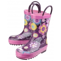 Children Flower Wellington Boots