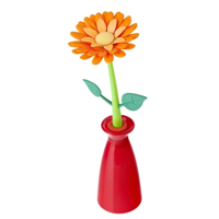 Flower Shop Orange Pen With Vase