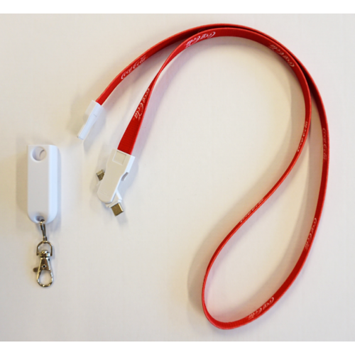 LENNY D Lanyard 3 in 1 : Micro USB, Lightning and USB type C